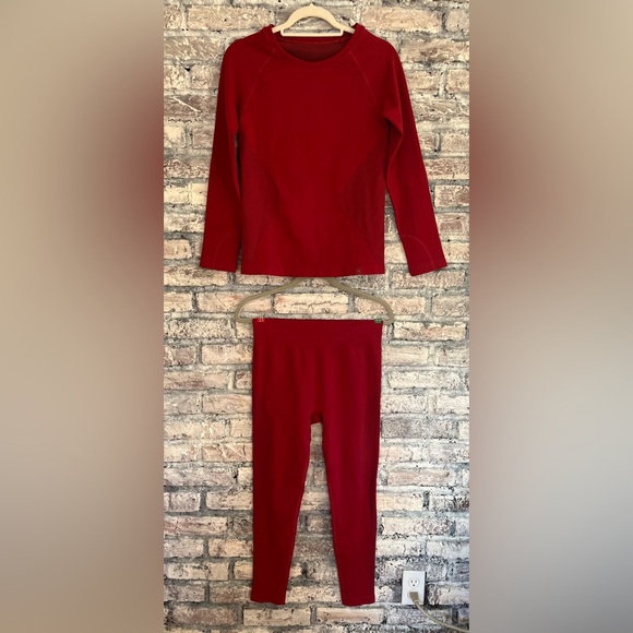 Beneunder Red Activewear Set. Amazing layering for cold weather NWOT unisex - Picture 5 of 16